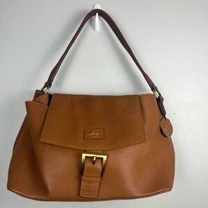 LENE Large Brown Leather and suede Hobo Bag/Shoulder Bag